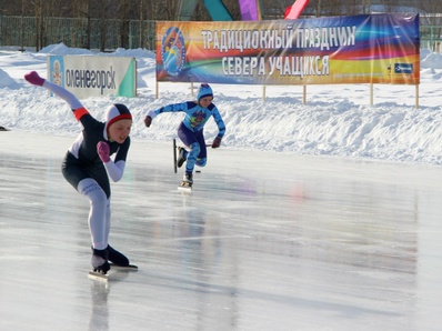 Соревнования по конькобежному спорту прошли в Оленегорске