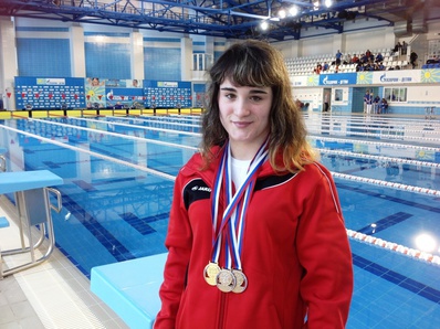 Анастасия Хуторская победила на первенстве России по плаванию