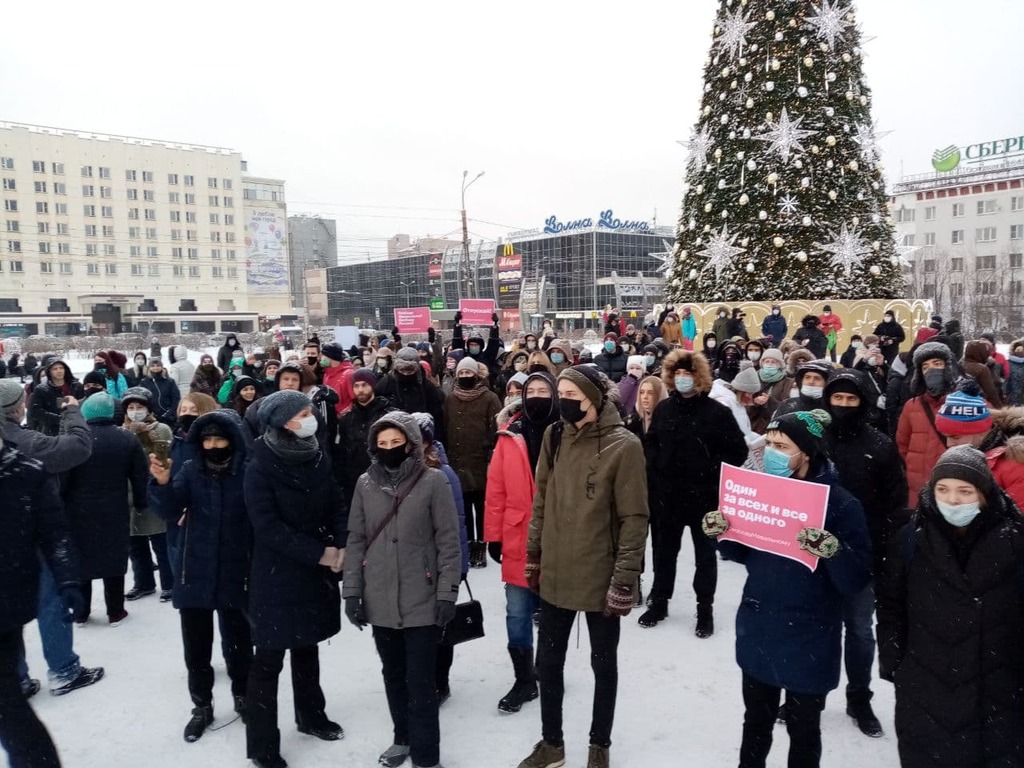 В Мурманске прошла новая акция в поддержку Навального