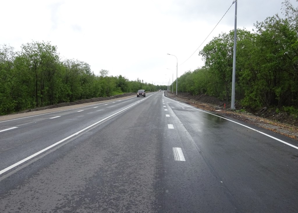 На автоподъезде к Апатитам обновлено порядка 10 км на двух участках автодороги