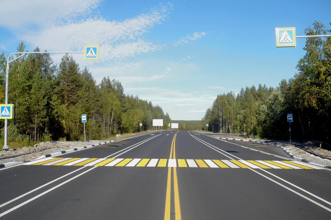 На федеральных дорогах Карелии и Мурманской области обновили горизонтальную разметку
