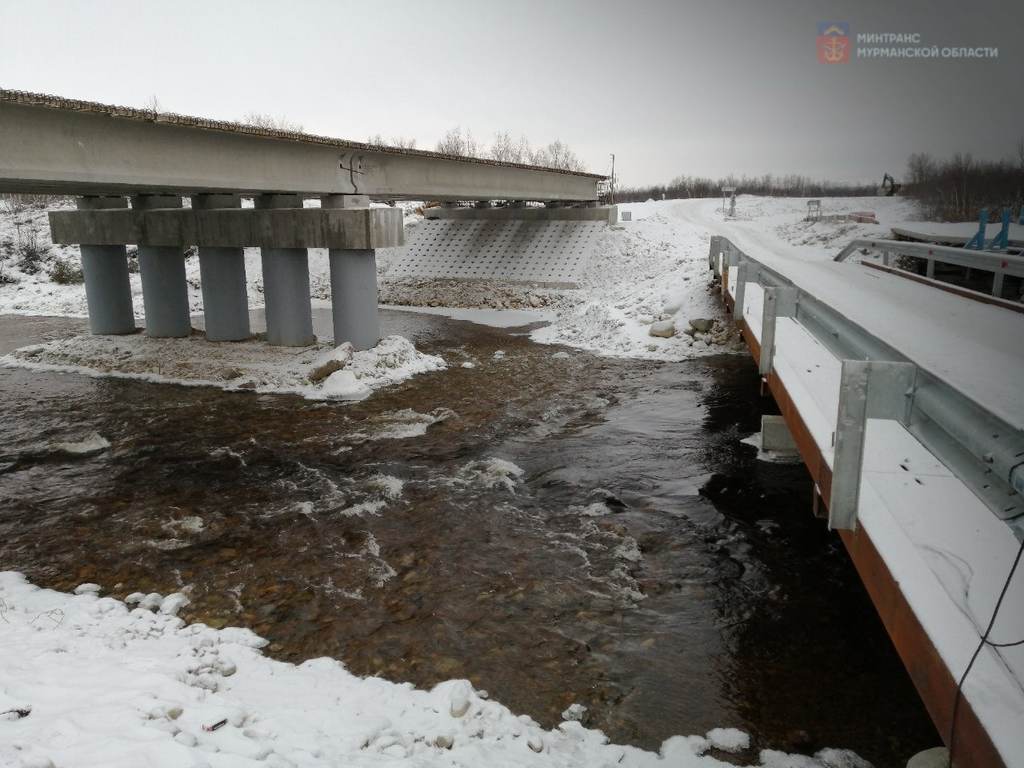 В Мурманской области продолжается реконструкция мостов через реки Эйнч и Кети