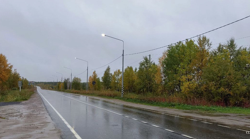 На участке трассы Оленегорск-Ловозеро подключена новая линия освещения